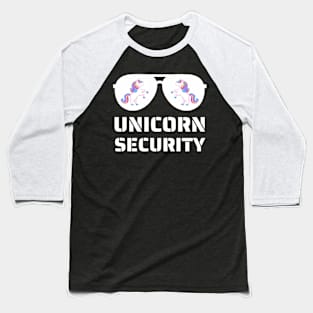 Halloween Dad Mom Daughter Unicorn Security Baseball T-Shirt